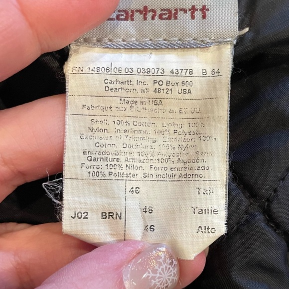 Carhartt Coat Mens XLarge Detroit Arctic Vintage Streetwear Quilted Duck Utility - Picture 6 of 6